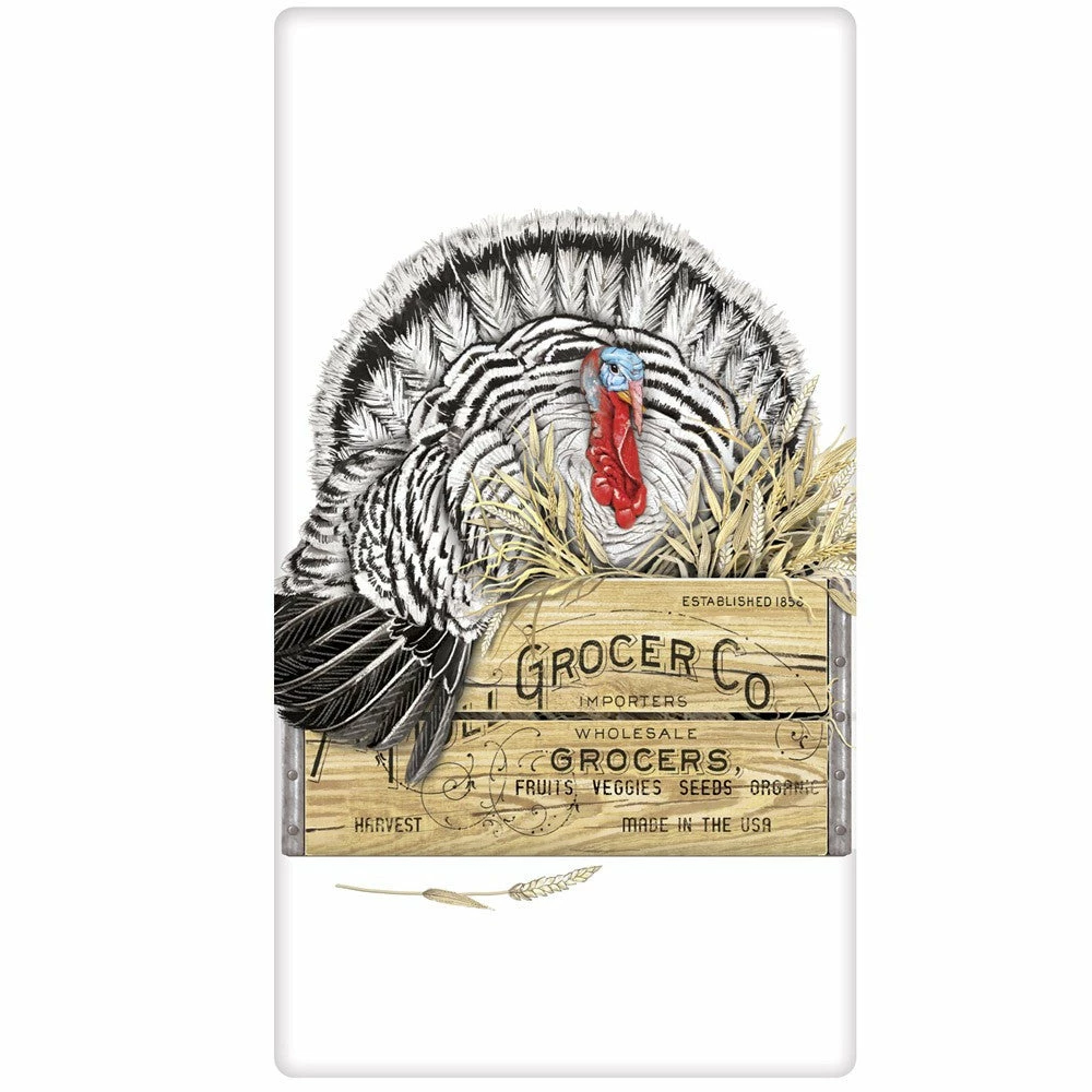 Mary Lake-Thompson Turkey In Crate Kitchen Towel 3 Mary Lake-Thompson Turkey In Crate Kitchen Towel