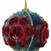 ShiShi Victorian Velvet Rose Ball Ornament