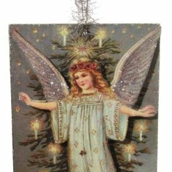 ShiShi Vintage Christmas Angel Postcard Ornament