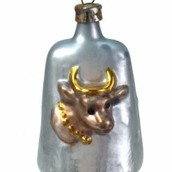 Nostalgie Christbaumschmuck Christmas Vintage Patina German Cow Bell Ornament