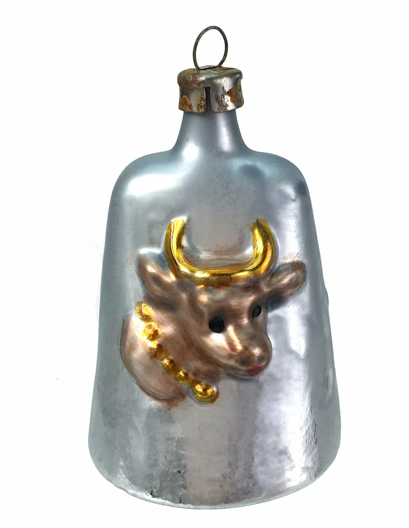 Nostalgie Christbaumschmuck Christmas Vintage Patina German Cow Bell Ornament 3 Nostalgie Christbaumschmuck Christmas Vintage Patina German Cow Bell Ornament