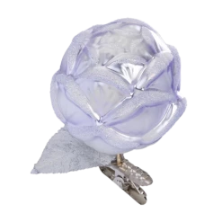 Inge Glass Violet Blossom Flower Clip Ornament