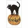 Mary Lake-Thompson Wicked Black Cat On Pumpkin Towel 2 Mary Lake-Thompson Wicked Black Cat On Pumpkin Towel