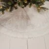 Bethany Lowe Winter Snowflake Tree Skirt, Faux Fur New!