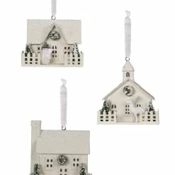 Bethany Lowe Winter White House Ornaments New!